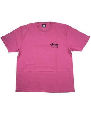 Stussy Printed T-Shirt - Pink