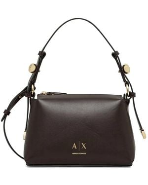 ARMANI EXCHANGE Logo-Print Tote Bag - Black