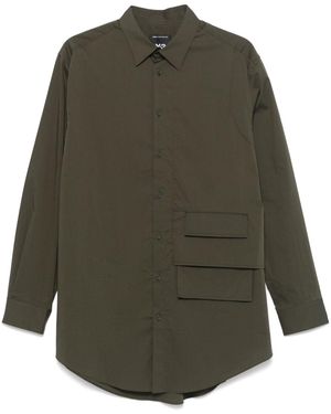 Y-3 Layered-Detail Shirt - Green