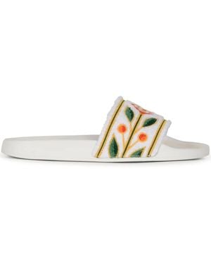 CASABLANCA Laurel Slides - White