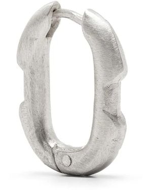 Parts Of 4 Deco Matte Sterling Single Earring - White