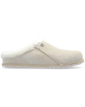 Birkenstock Zermatt Premium Suede Clogs - White