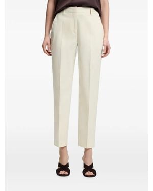 BOSS Pleated Tapered-Leg Trousers - Natural