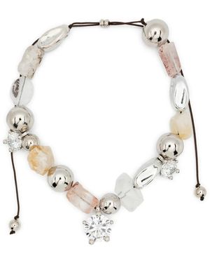 Panconesi Pulsera Ascolto con cuentas y cristales - Blanco