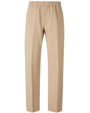Lardini Elasticated-Waist Trousers - Natural