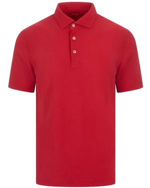 Fedeli Short-Sleeve Polo Shirt - Red