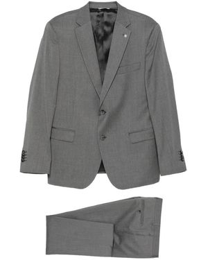 Manuel Ritz Single-Breasted Notch-Lapel Suit - Grey