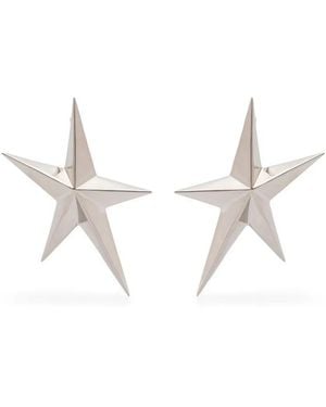 Mugler Klassische Ohrringe - Weiß