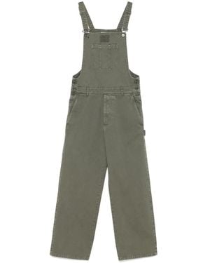 Miu Miu Gabardine Dungarees - Green