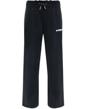 MISBHV Logo-Print Drawstring Track Trousers - Blue