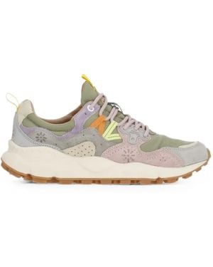 Flower Mountain Yamano 3 Suede-Panelled Trainers - White