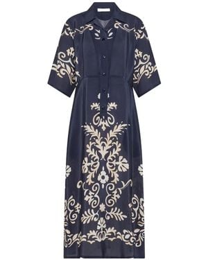 Seventy Printed Maxi Dress - Blue