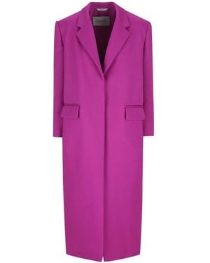 Balenciaga Sack Padded-Shoulder Wool Coat - Pink
