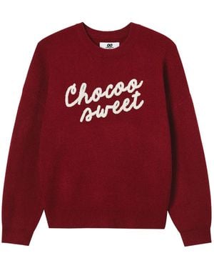 Chocoolate Logo-Embroidered Crew-Neck Sweater