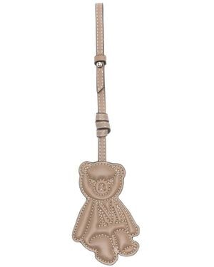Max Mara Leather Bag Charm - White