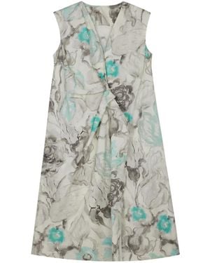 JNBY Floral-Print Sleeveless Midi Dress - White