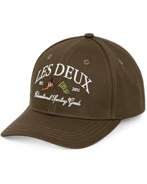 Les Deux Logo-Embroidered Baseball Cap - Green