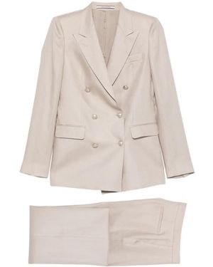 Tagliatore Double-Breasted Tailored Blazer - White