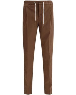 PT Torino Drawstring-Waist Chinos - Brown