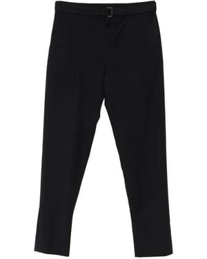 Canali Impeccabile Belted Wool Trousers - Black
