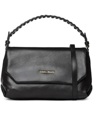 Marc Ellis Elodie Braided-Handle Shoulder Bag - Black