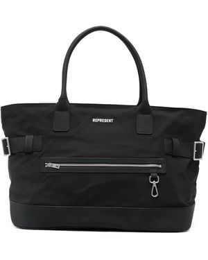 Represent Buckle Zip Tote Bag - Black