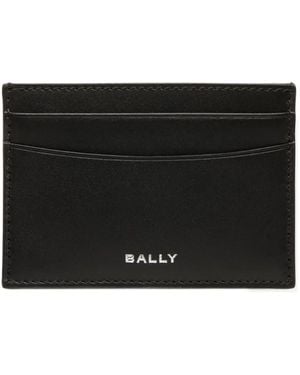 Bally Deco Leather Card Holder - Black