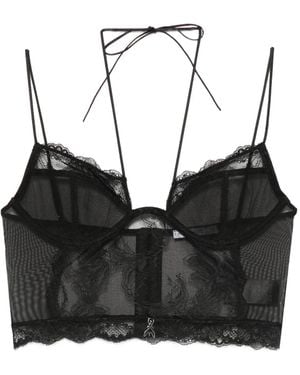 Patrizia Pepe Lace Bustier Bra - ブラック