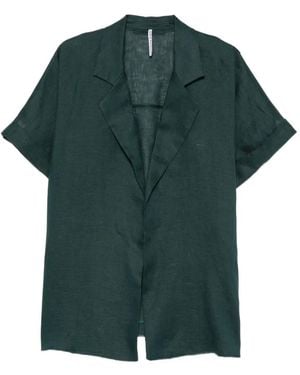 Liviana Conti Short-Sleeved Notched-Lapels Jacket - Green