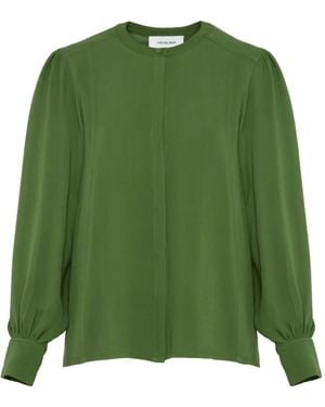 Yves Salomon Silk Shirt - Green