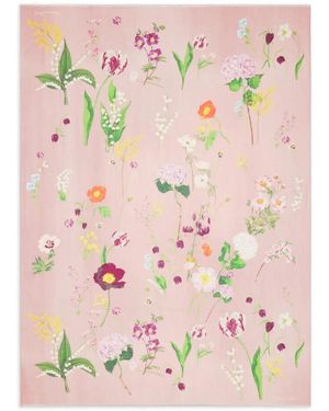 Oscar de la Renta Fular Con Estampado Botánico - Rosa