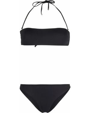 Manokhi Halterneck Bandeau-Style Bikini Set - Black