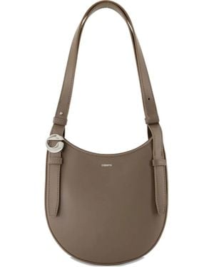 Coperni Belt-Detail Half-Moon Shoulder Bag - Brown