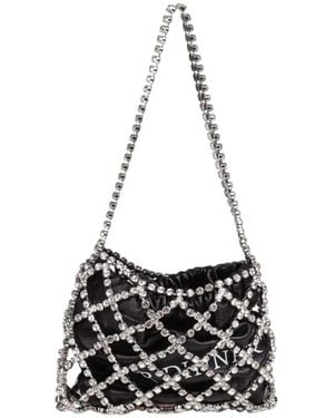 Off-White c/o Virgil Abloh For Dinner Rhinestone-Embellished Shoulder Bag - White