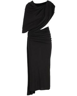 Balenciaga Robe Drapée À Découpe - Noir