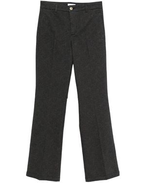40 Weft Pantalones Con Motivo Chevron - Gris