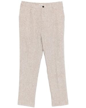 Entre Amis Pleated-Detail Trousers - White