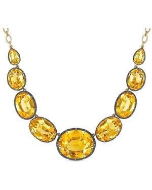 Fred Leighton 18Kt Semi-Riviere Citrine Necklace - Metallic