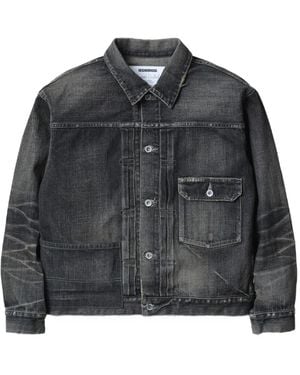 Neighborhood Denim Jack Met Knopen - Zwart