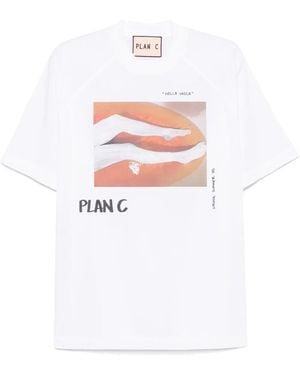 Plan C Graphic-Print T-Shirt - White