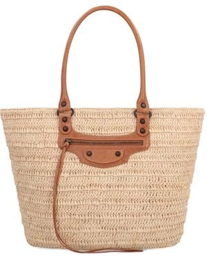 Balenciaga Small Le City Basket Tote Bag - Natural