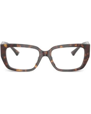 Jimmy Choo Brille Mit Eckigem Gestell - Braun