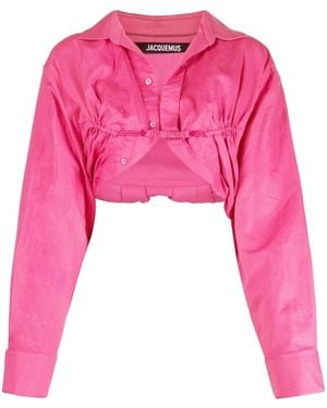 Jacquemus Le Papier Bolero Shirt - Pink