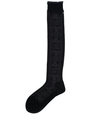 Antipast Socken Mit Blumenmuster - Schwarz