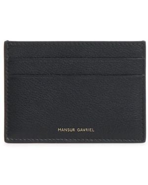 Mansur Gavriel Logo-Stamp Pocket Card Holder - Black