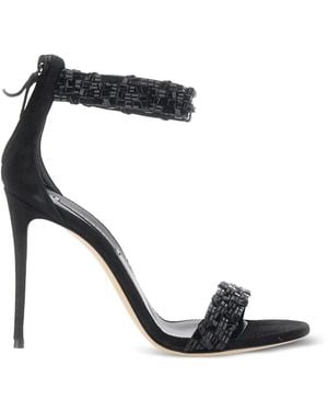 Casadei Sandalen Mit Perlen - Schwarz