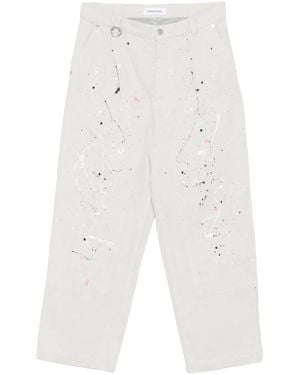 Etudes Studio Paint-Splatter Carpenter Jeans - White