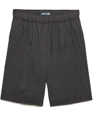 Prada Light Wool Bermudas - Grey