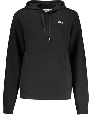 Fila Logo-Embroidered Hoodie - Black