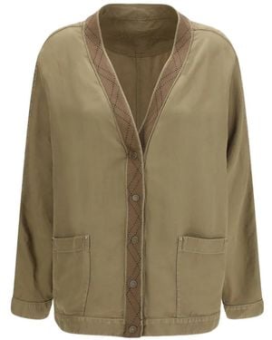 Giorgio Armani Shirt Jacket With A Matching Small Bag - Green